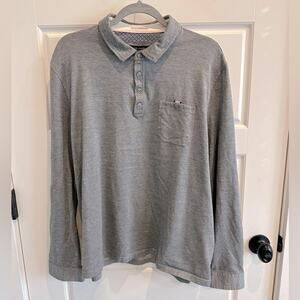 Ted Baker London Long Sleeve Collared Polo Shirt Large